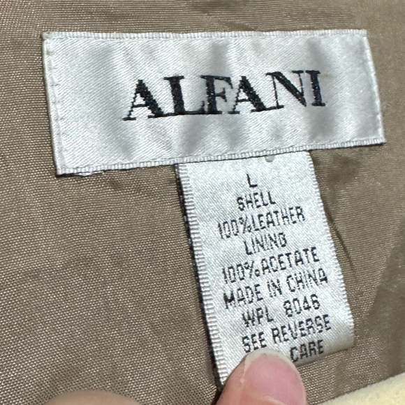 Alfani Vtg Women’s Fringe Leather Suede Jacket Size L Western Boho Festival - Picture 3 of 9